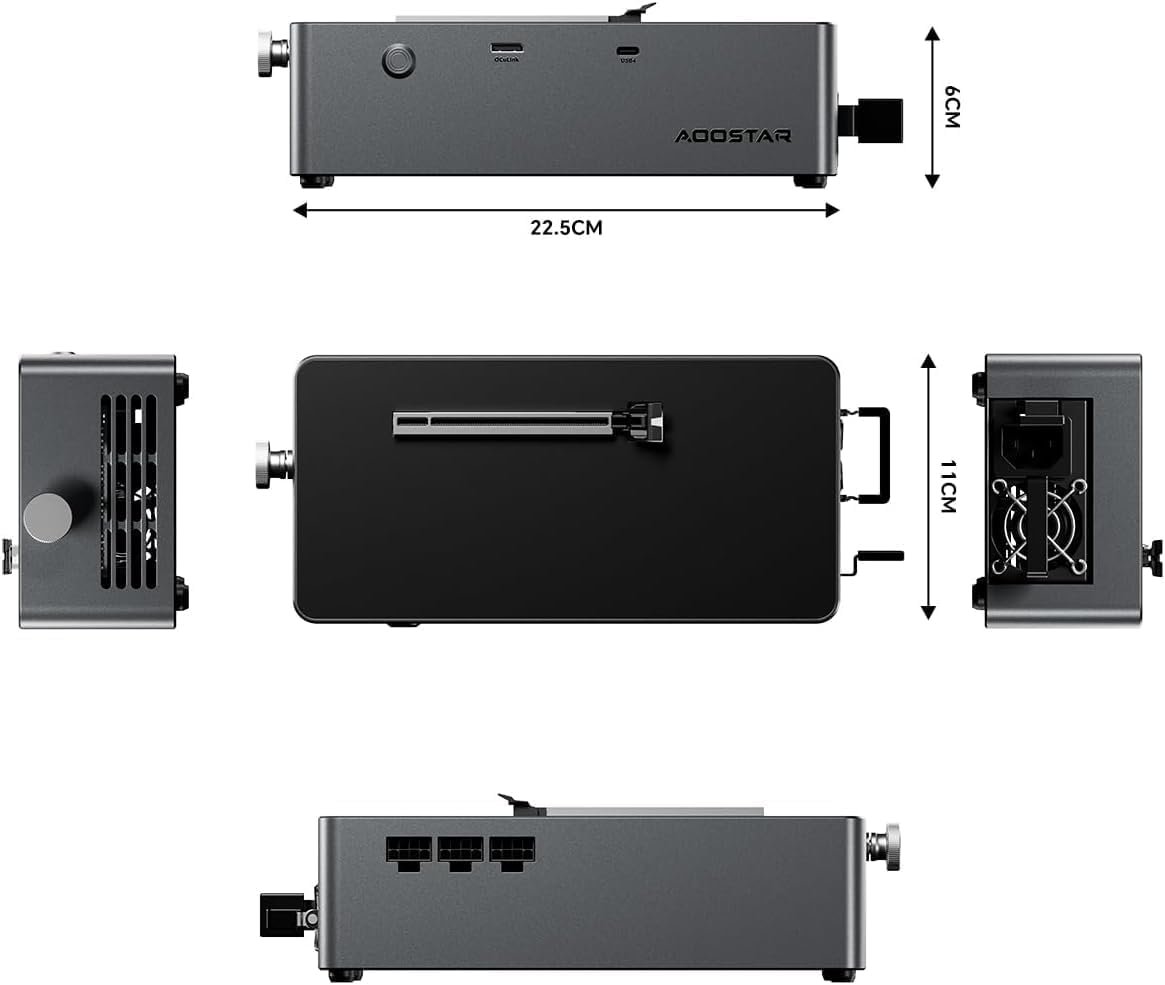 AOOSTAR AG02 External GPU Dock Station with USB4+OCULINK in action