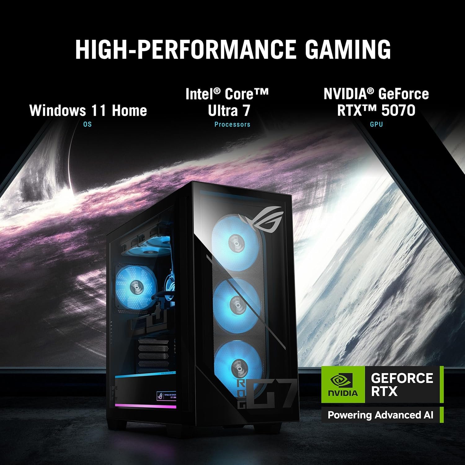 ASUS (2025) Gaming Desktop PC, Intel® Core™ Ultra 7 265KF Processor, NVIDIA® GeForce RTX™