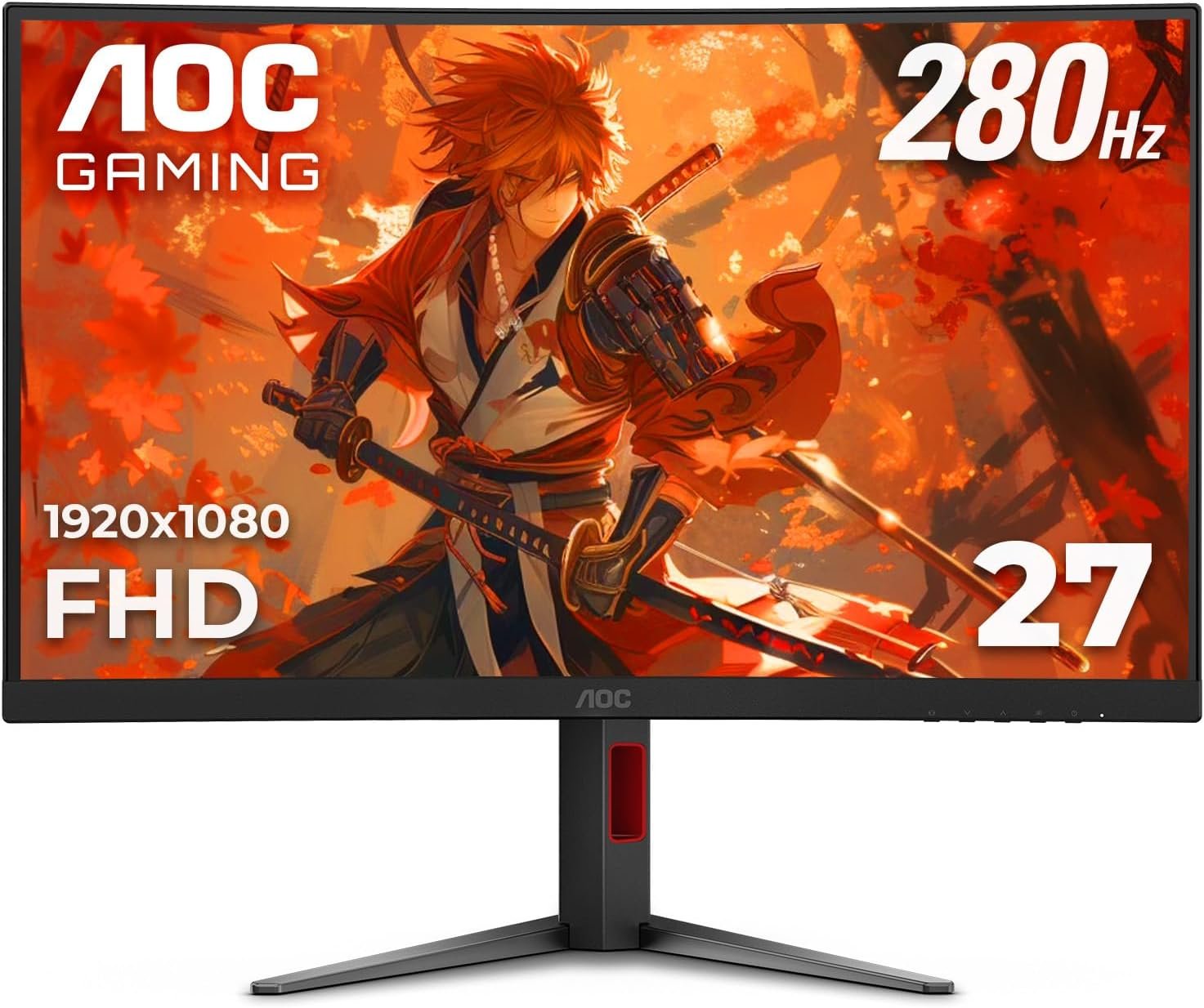 Gaming Monitor  Ultra-Fast 27" Curved Frameless 1080p