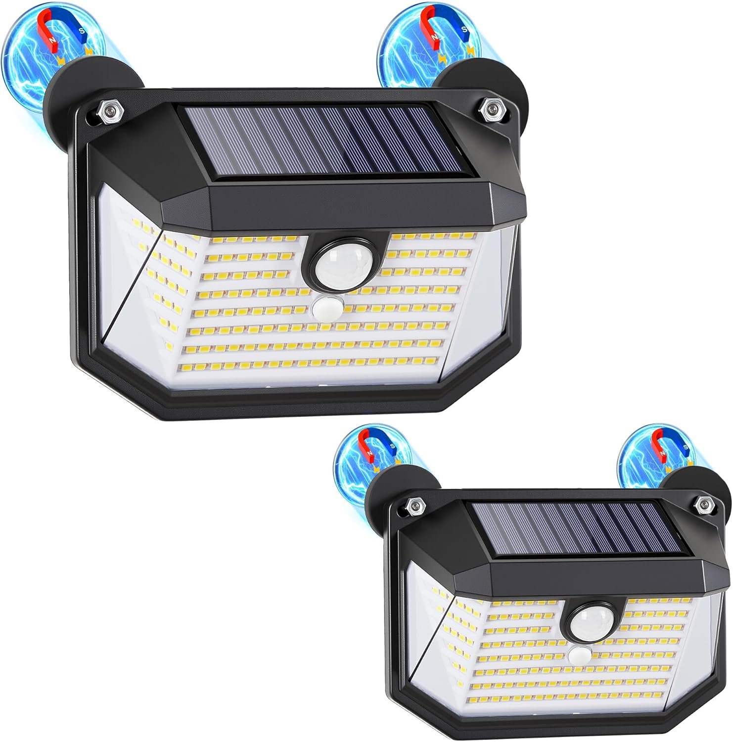 Magnetic RV Solar Lights Outdoor 800LM Ultra-Bright RV Porch Light with Motion Sensor