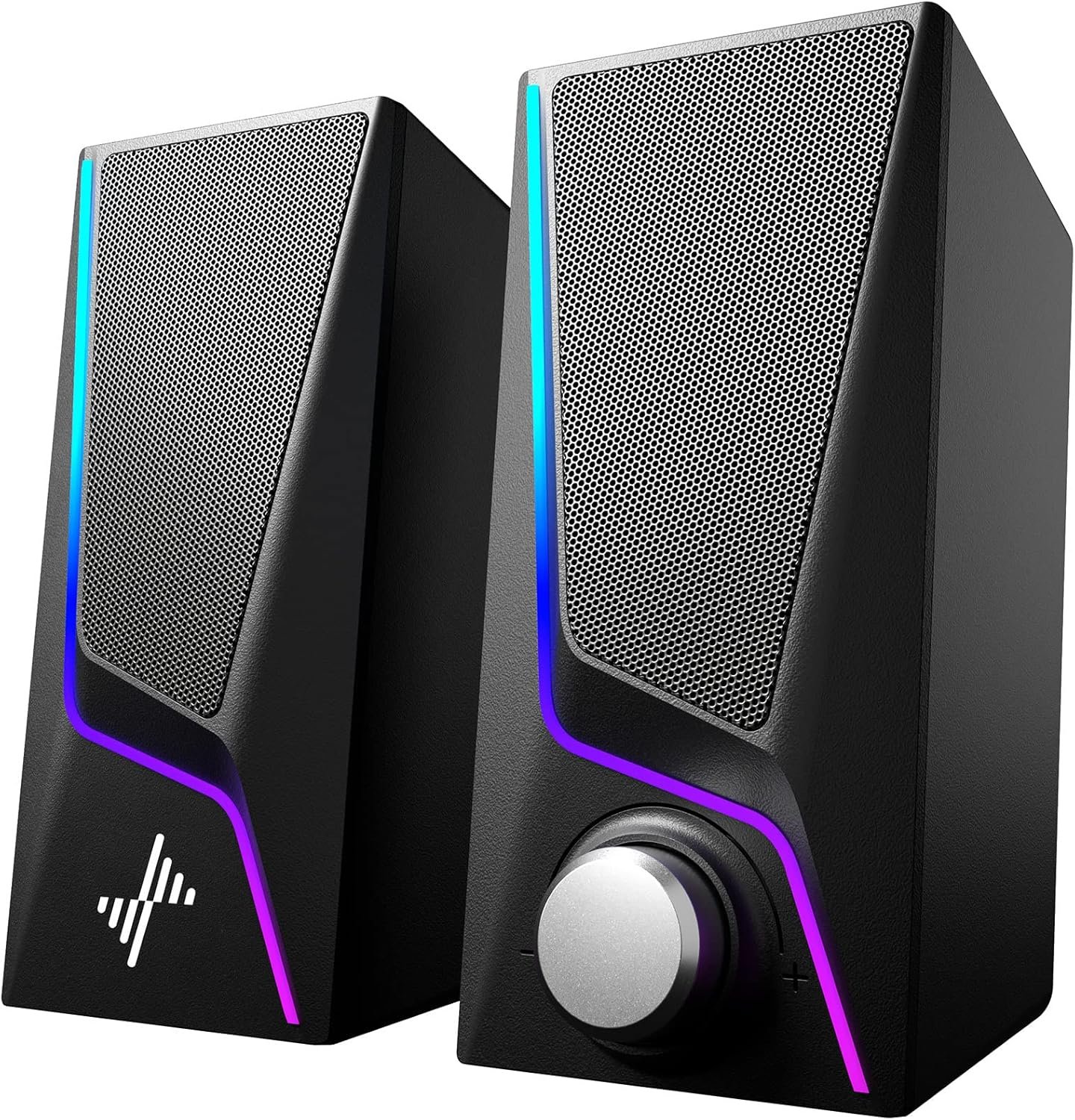 Nylavee Computer Speakers, PC Speakers with 6 Lighting Modes, USB Powered for Desktop PC
