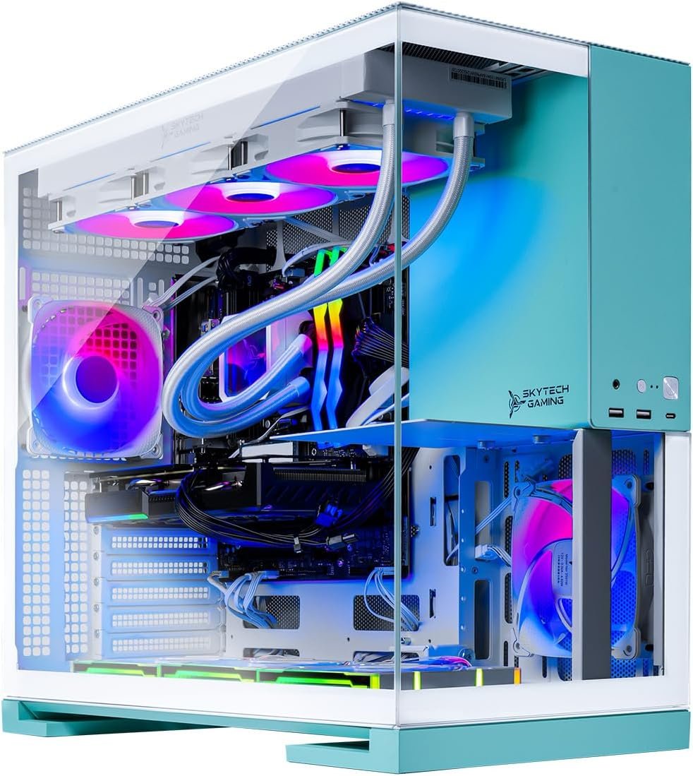 Skytech Gaming Aqua Desktop PC, Ryzen 7, RTX 5070, 32GB RAM