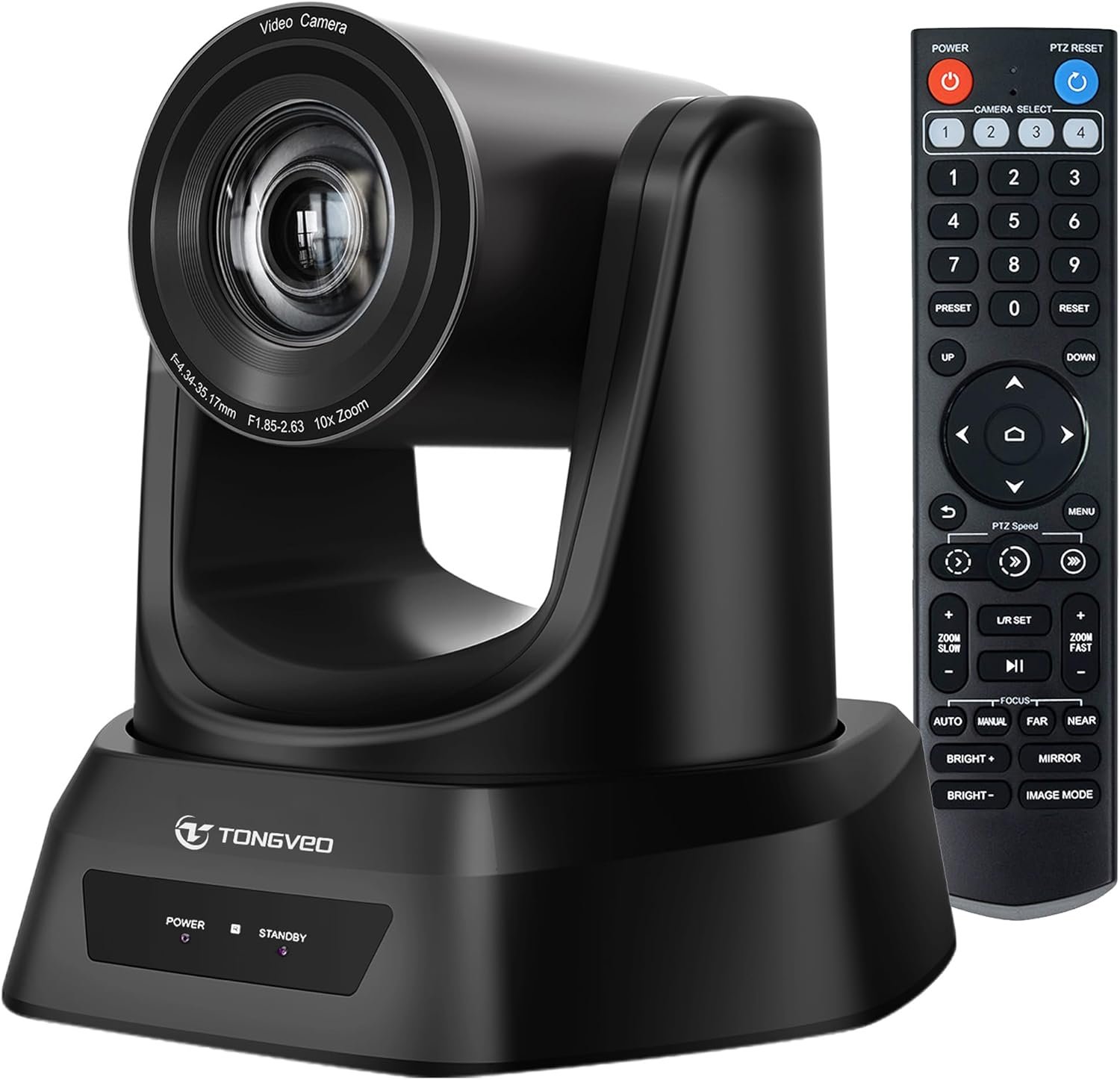 TONGVEO PTZ Camera HDMI/USB 10X Optical Zoom 60fps 1080P Video Conference Camera for Church Worship Live Streaming Meeting Online Learn with Zoom YouTube OBS and More
