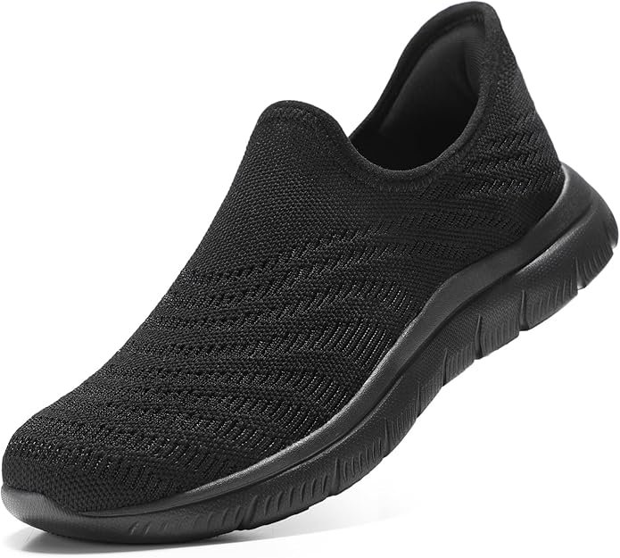 TQ Slip on Sneakers Women Walking Shoes Tennis Arch Support Lightweight Breathable
