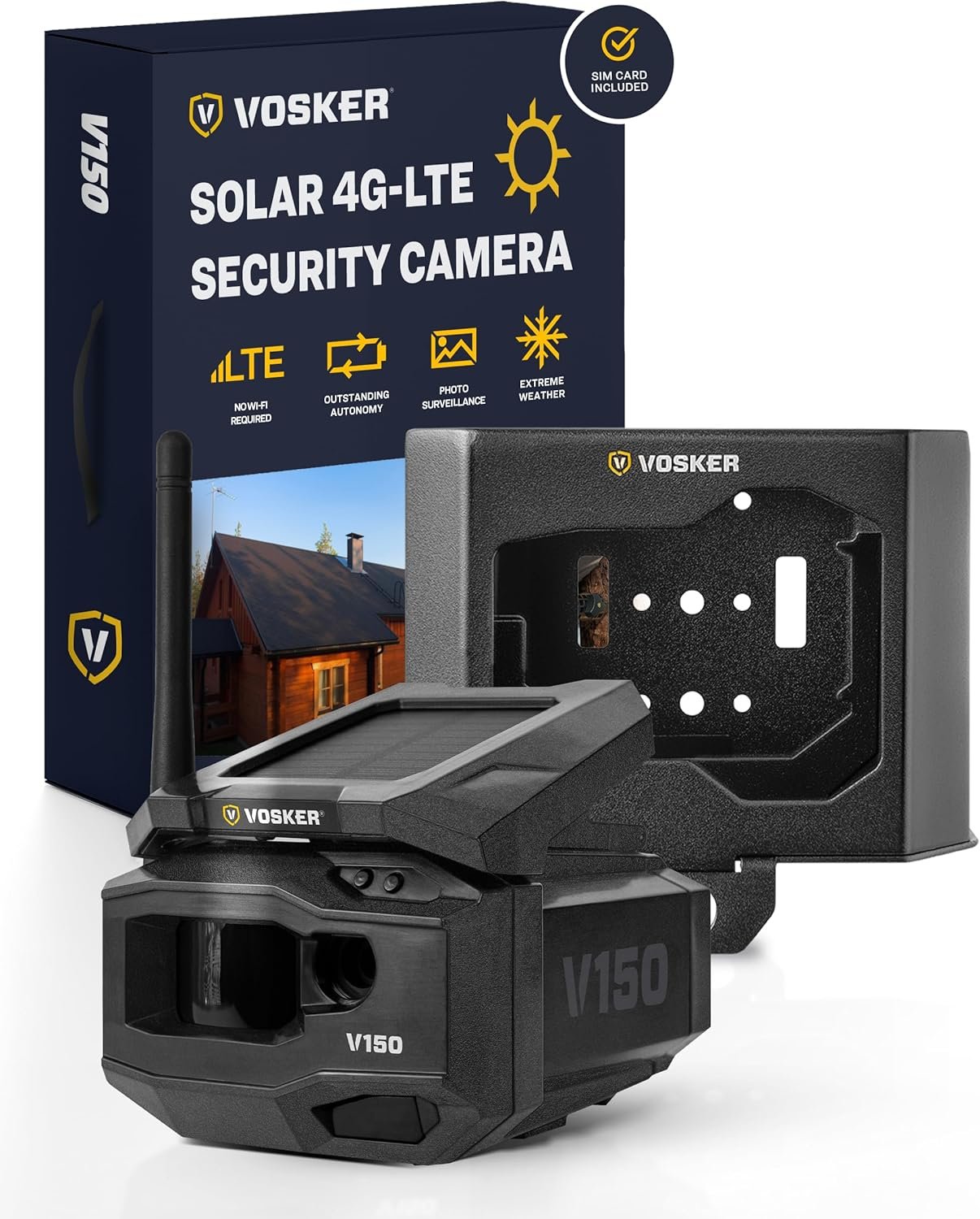 Vosker V150 Solar-Powered LTE Cellular Home Security Outdoor Camera